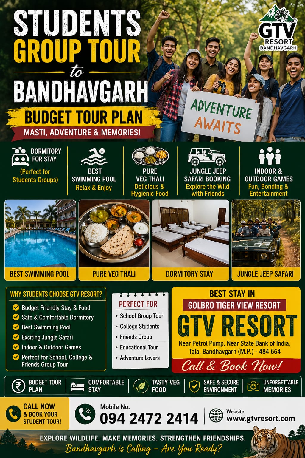 Student group tour bandhavgarh
